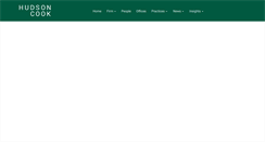 Desktop Screenshot of hudsoncook.com